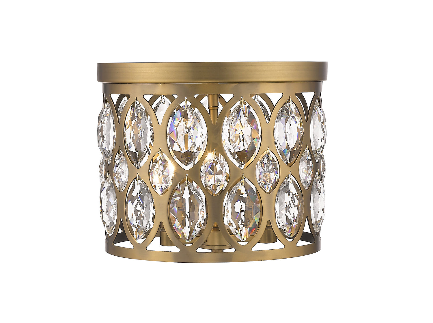 Z-Lite - 6010F12HB - Three Light Flush Mount - Dealey - Heirloom Brass