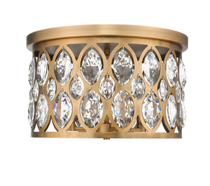 Z-Lite - 6010F15HB - Four Light Flush Mount - Dealey - Heirloom Brass