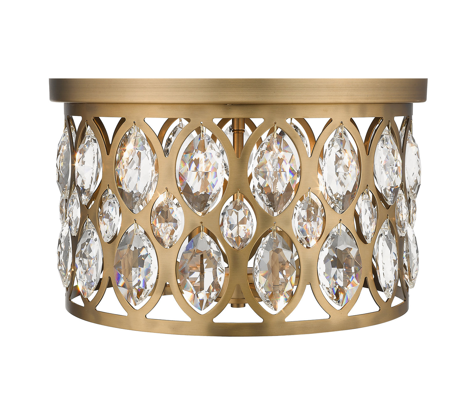 Z-Lite - 6010F15HB - Four Light Flush Mount - Dealey - Heirloom Brass