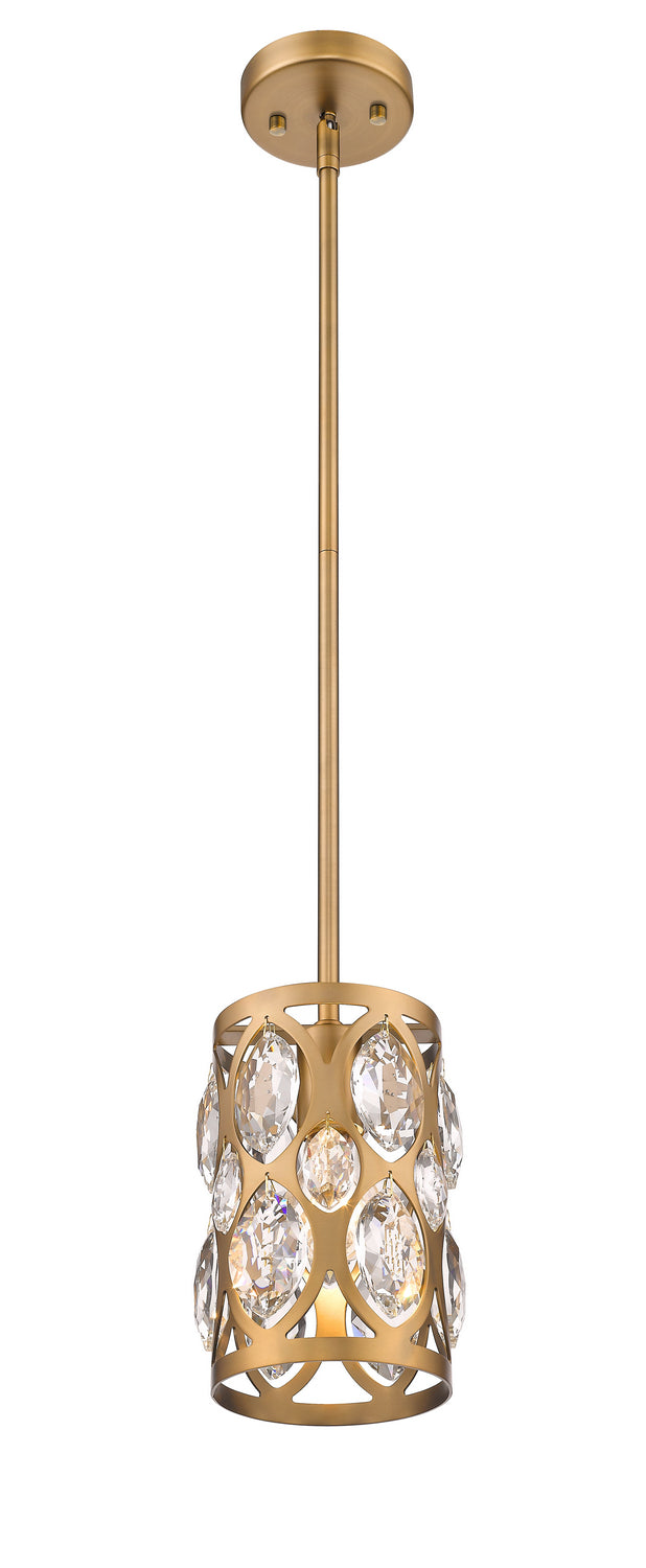 Z-Lite - 6010MP-HB - One Light Pendant - Dealey - Heirloom Brass