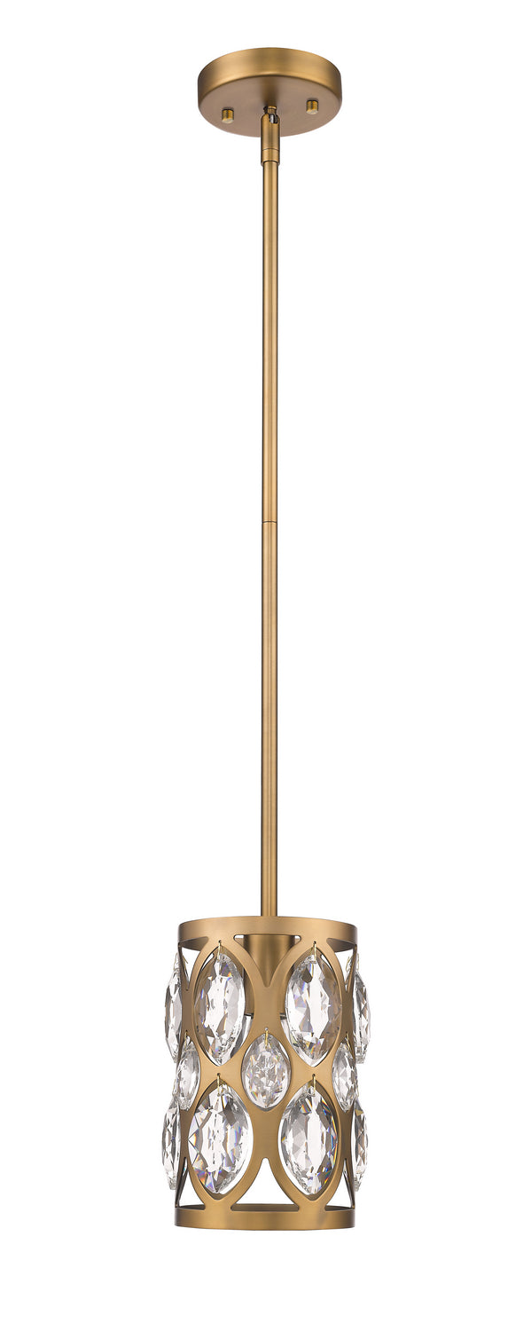 Z-Lite - 6010MP-HB - One Light Pendant - Dealey - Heirloom Brass