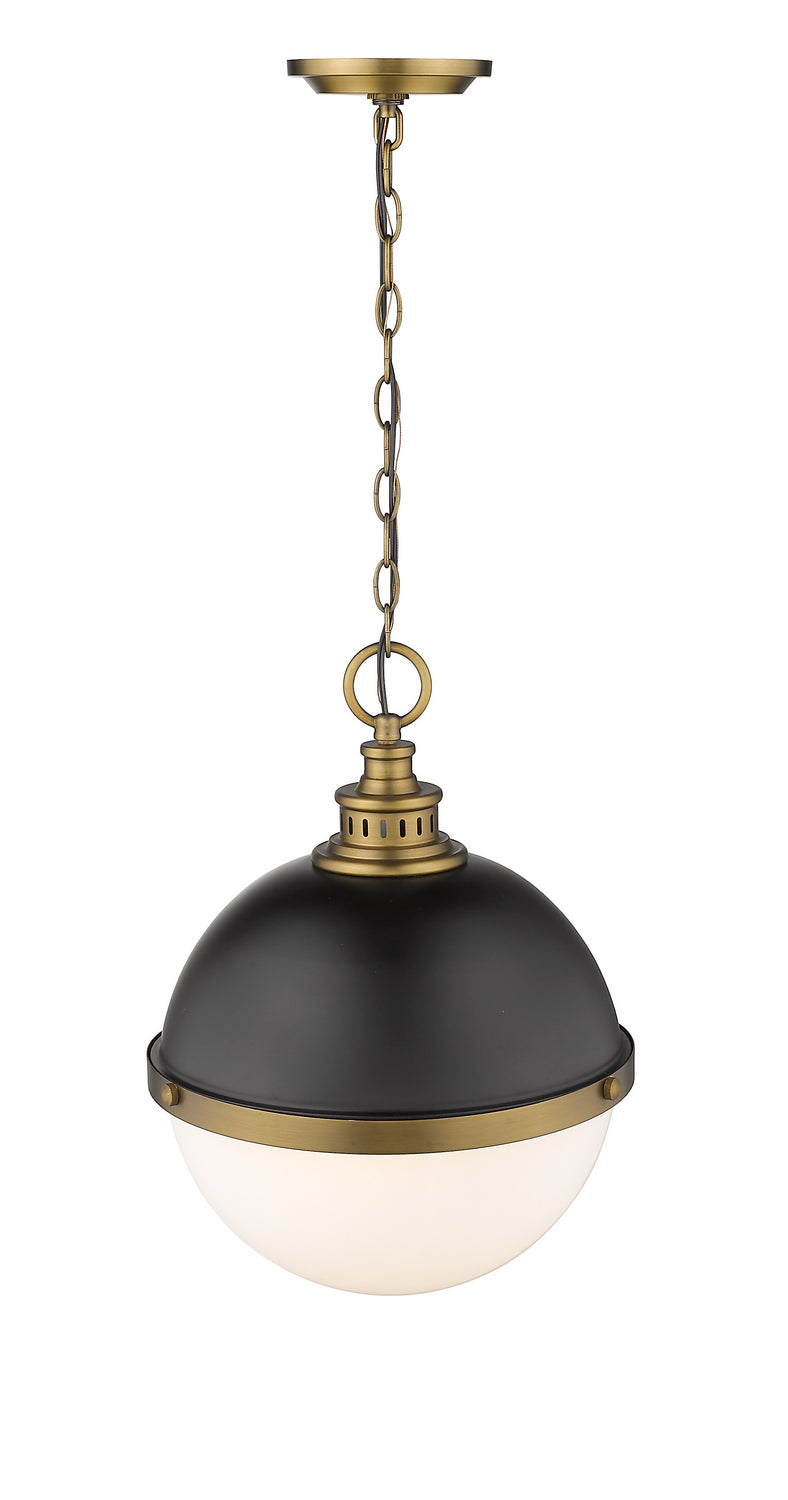 Z-Lite - 619P14-MB-FB - Two Light Pendant - Peyton - Matte Black + Factory Bronze