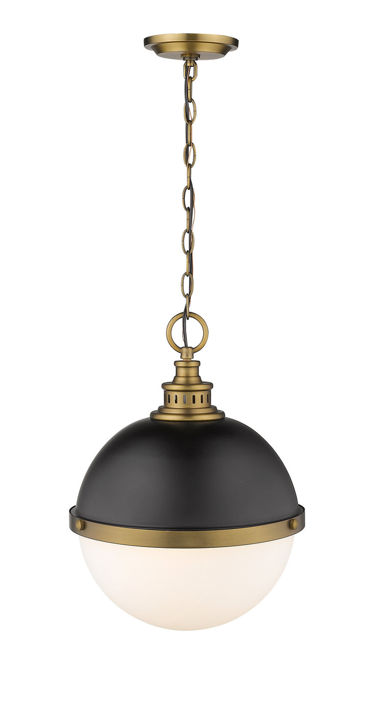 Z-Lite - 619P14-MB-FB - Two Light Pendant - Peyton - Matte Black / Factory Bronze