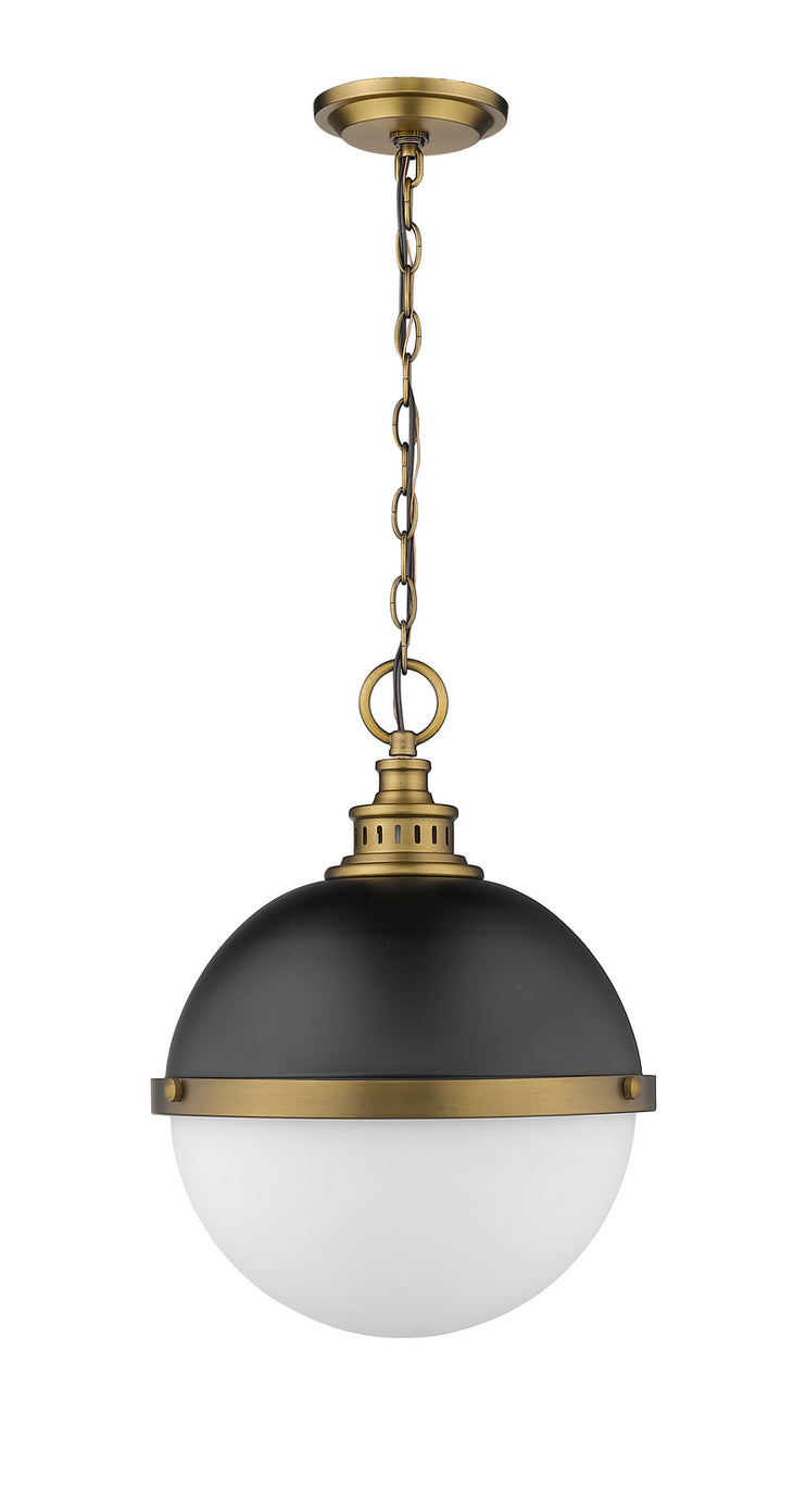 Z-Lite - 619P14-MB-FB - Two Light Pendant - Peyton - Matte Black / Factory Bronze