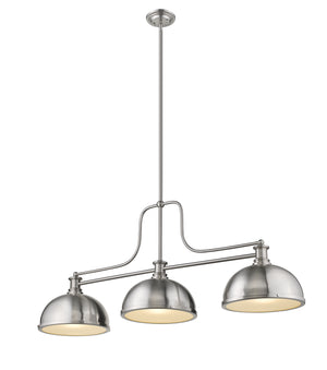 Z-Lite - 725-3BN-D12BN - Three Light Billiard - Melange - Brushed Nickel