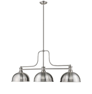 Z-Lite - 725-3BN-D12BN - Three Light Billiard - Melange - Brushed Nickel