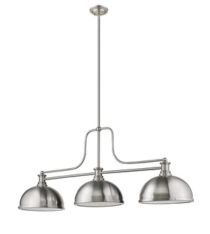 Z-Lite - 725-3BN-D12BN - Three Light Billiard - Melange - Brushed Nickel