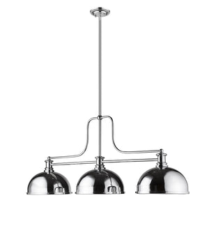 Z-Lite - 725-3CH-D12CH - Three Light Billiard - Melange - Chrome