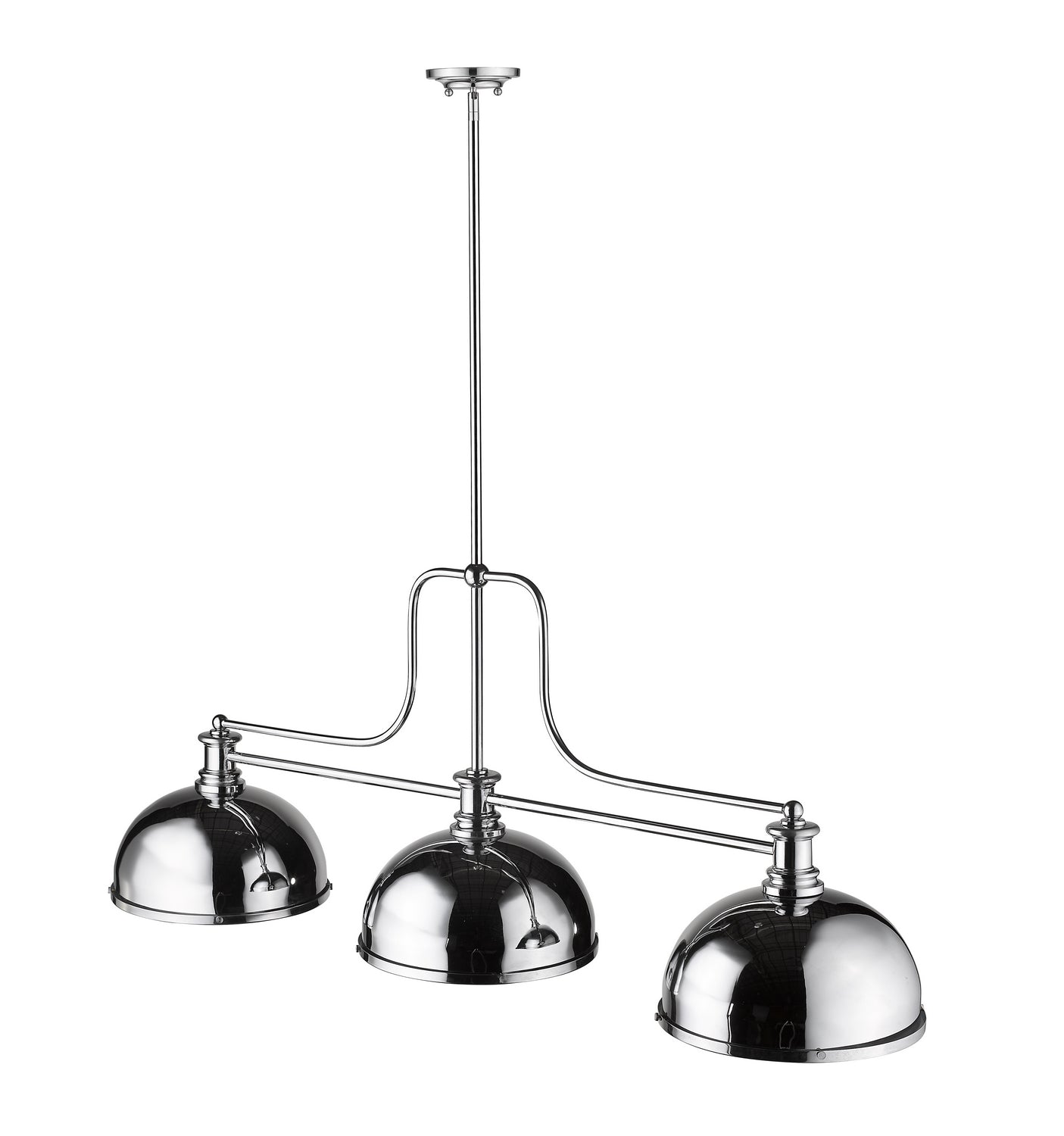 Z-Lite - 725-3CH-D12CH - Three Light Billiard - Melange - Chrome