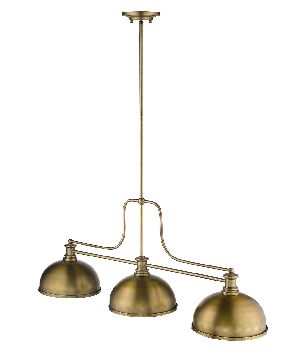 Z-Lite - 725-3HBR-D12HBR - Three Light Billiard - Melange - Heritage Brass