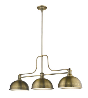 Z-Lite - 725-3HBR-D12HBR - Three Light Billiard - Melange - Heritage Brass