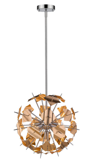 Z-Lite - 9003P18-CHP - Five Light Pendant - Branam - Chrome / Champagne