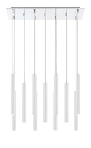 Z-Lite - 917MP12-WH-LED-11LCH - LED Chandelier - Forest - Chrome