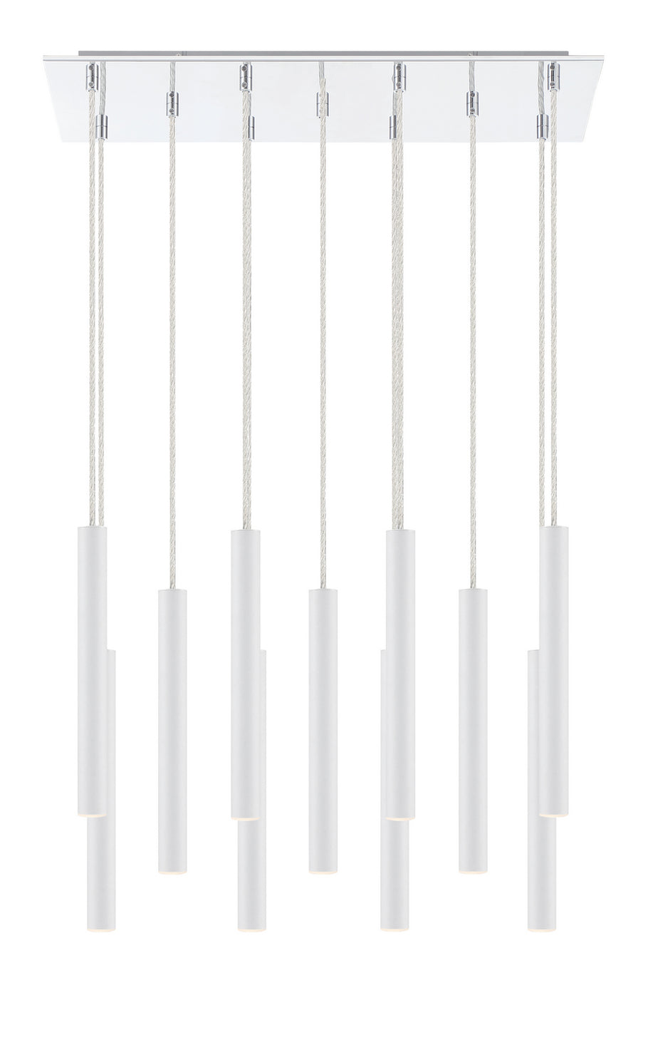 Z-Lite - 917MP12-WH-LED-11LCH - LED Chandelier - Forest - Chrome