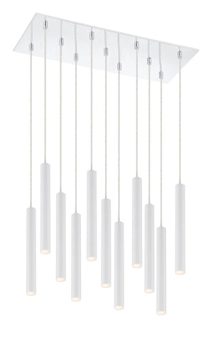 Z-Lite - 917MP12-WH-LED-11LCH - LED Chandelier - Forest - Chrome