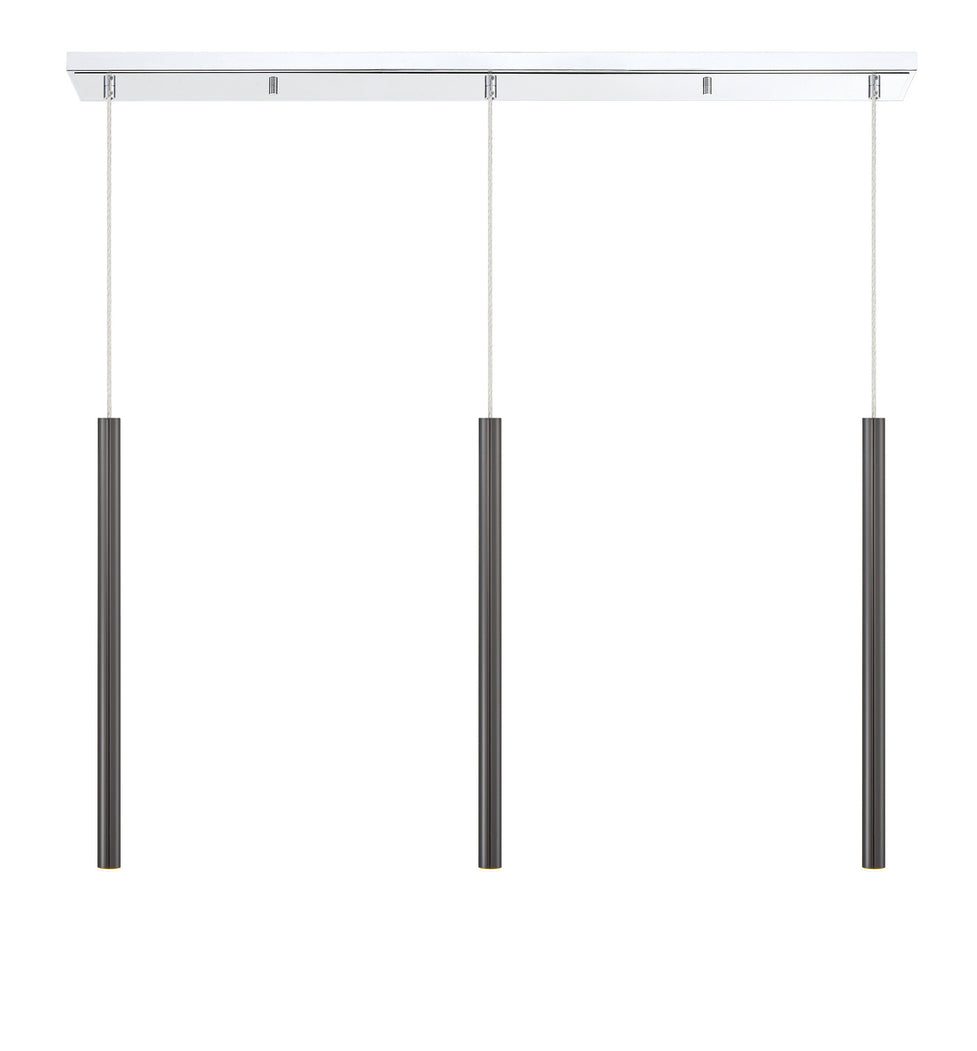 Z-Lite - 917MP24-PBL-LED-3LCH - LED Linear Chandelier - Forest - Chrome