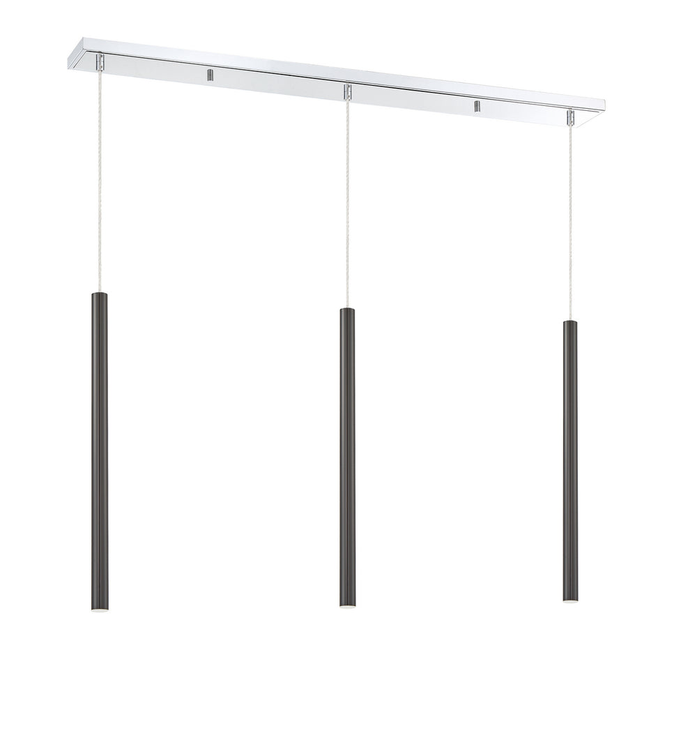 Z-Lite - 917MP24-PBL-LED-3LCH - LED Linear Chandelier - Forest - Chrome
