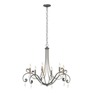 Hubbardton Forge - 105057-SKT-10-CR - Six Light Chandelier - Stella - Black