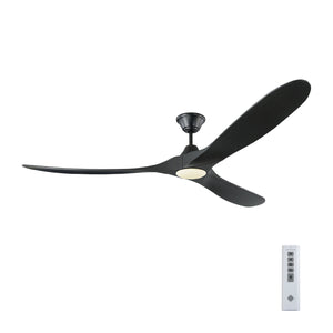 Visual Comfort Fan - 3MAVR70BKBKD - 70"Ceiling Fan - Maverick - Matte Black