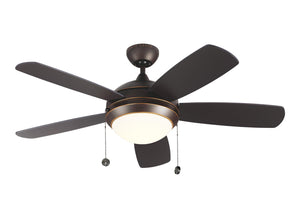 Generation Lighting. - 5DIC44RBD-V1 - 44"Ceiling Fan - Discus - Roman Bronze