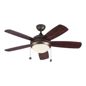 Generation Lighting. - 5DIC44RBD-V1 - 44"Ceiling Fan - Discus - Roman Bronze