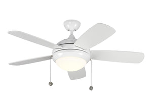 Generation Lighting. - 5DIC44WHD-V1 - 44" Ceiling Fan - Discus - White