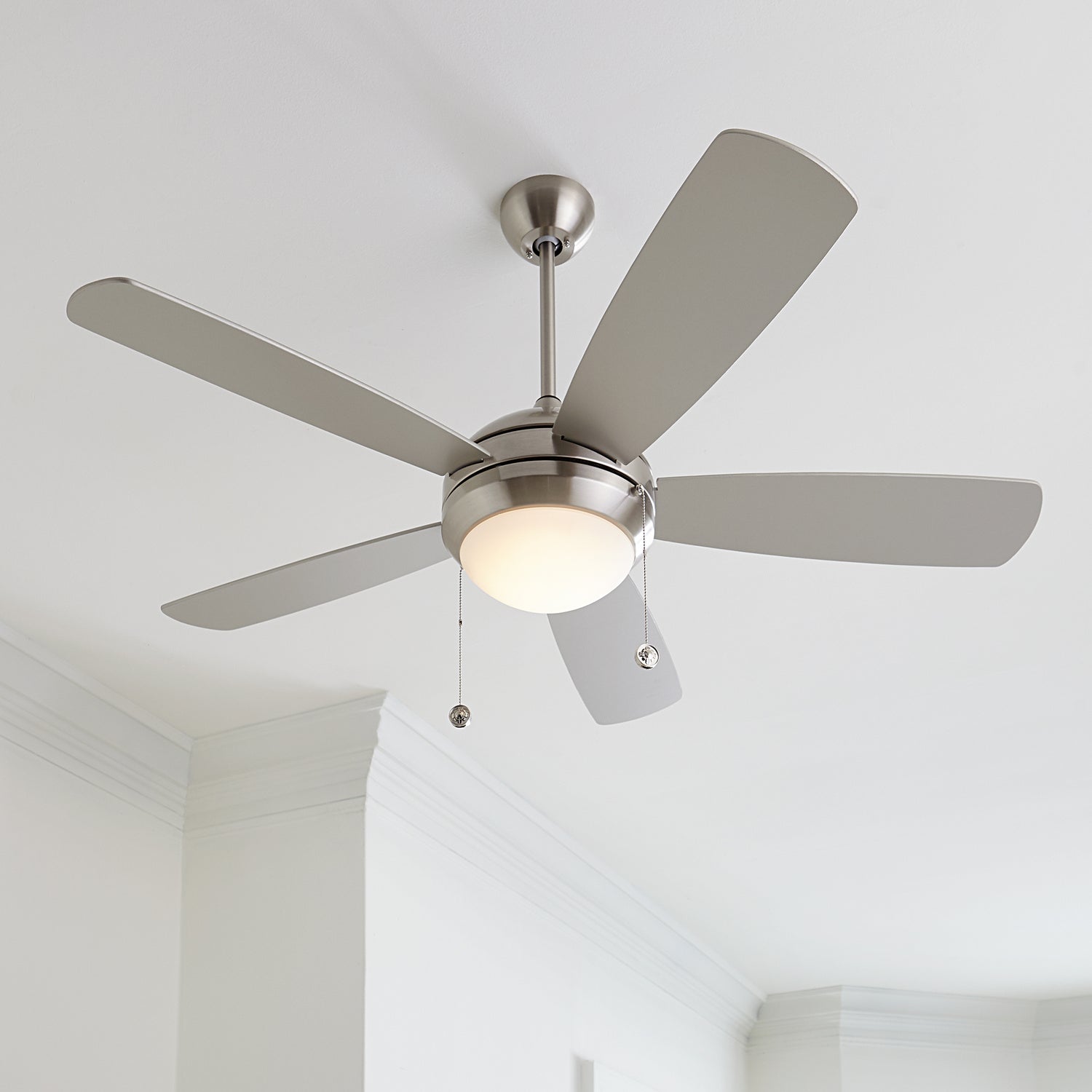 Generation Lighting. - 5DIC52BSD-V1 - 52"Ceiling Fan - Discus - Brushed Steel