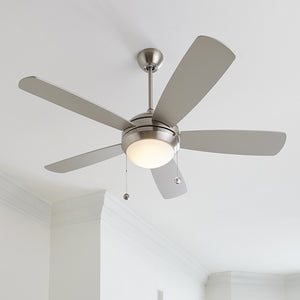 Generation Lighting. - 5DIC52BSD-V1 - 52"Ceiling Fan - Discus - Brushed Steel