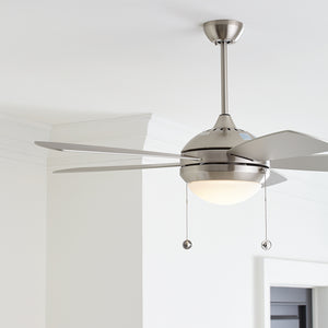 Generation Lighting. - 5DIC52BSD-V1 - 52"Ceiling Fan - Discus - Brushed Steel