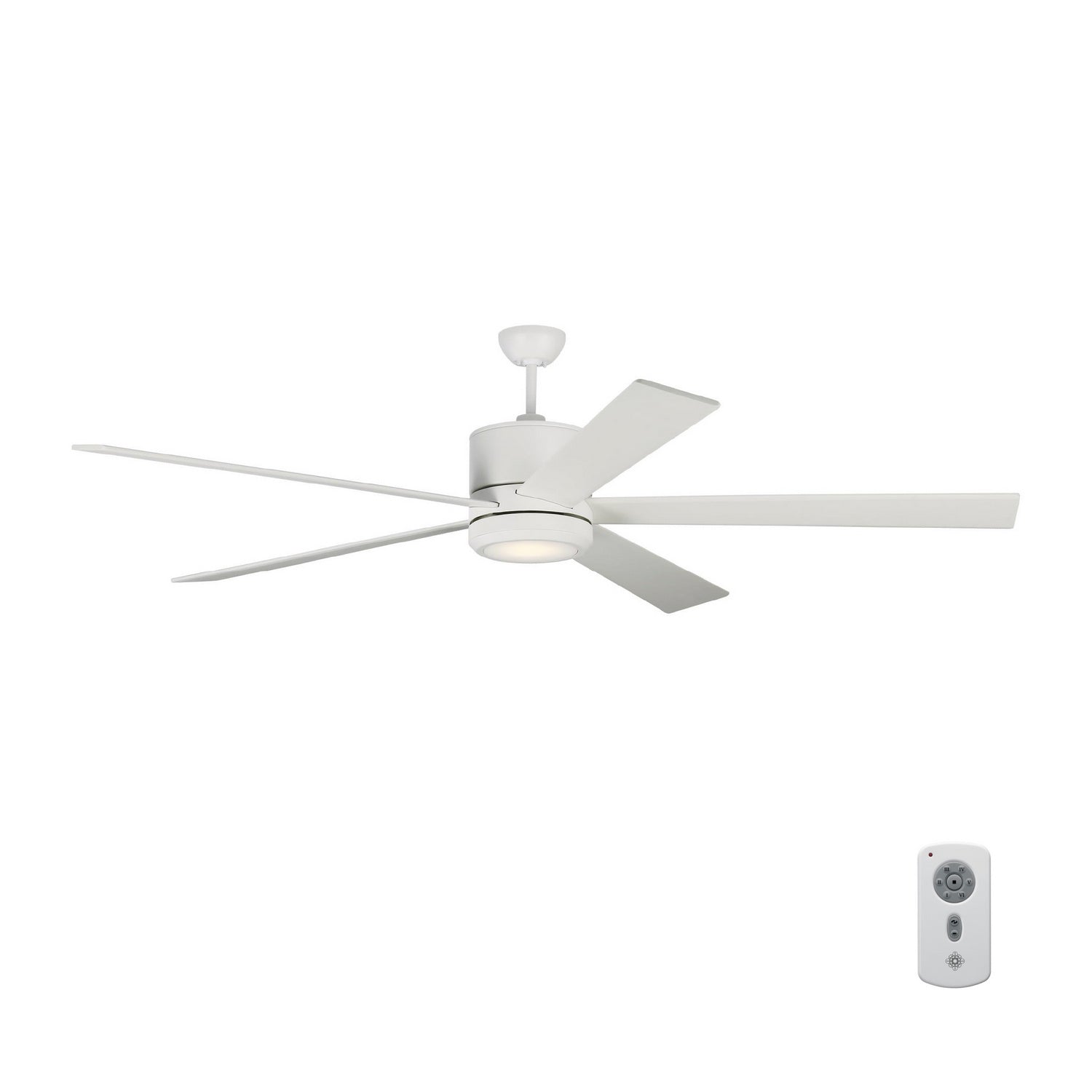 Generation Lighting. - 5VMR72RZWD - 72" Ceiling Fan - Vision - Matte White