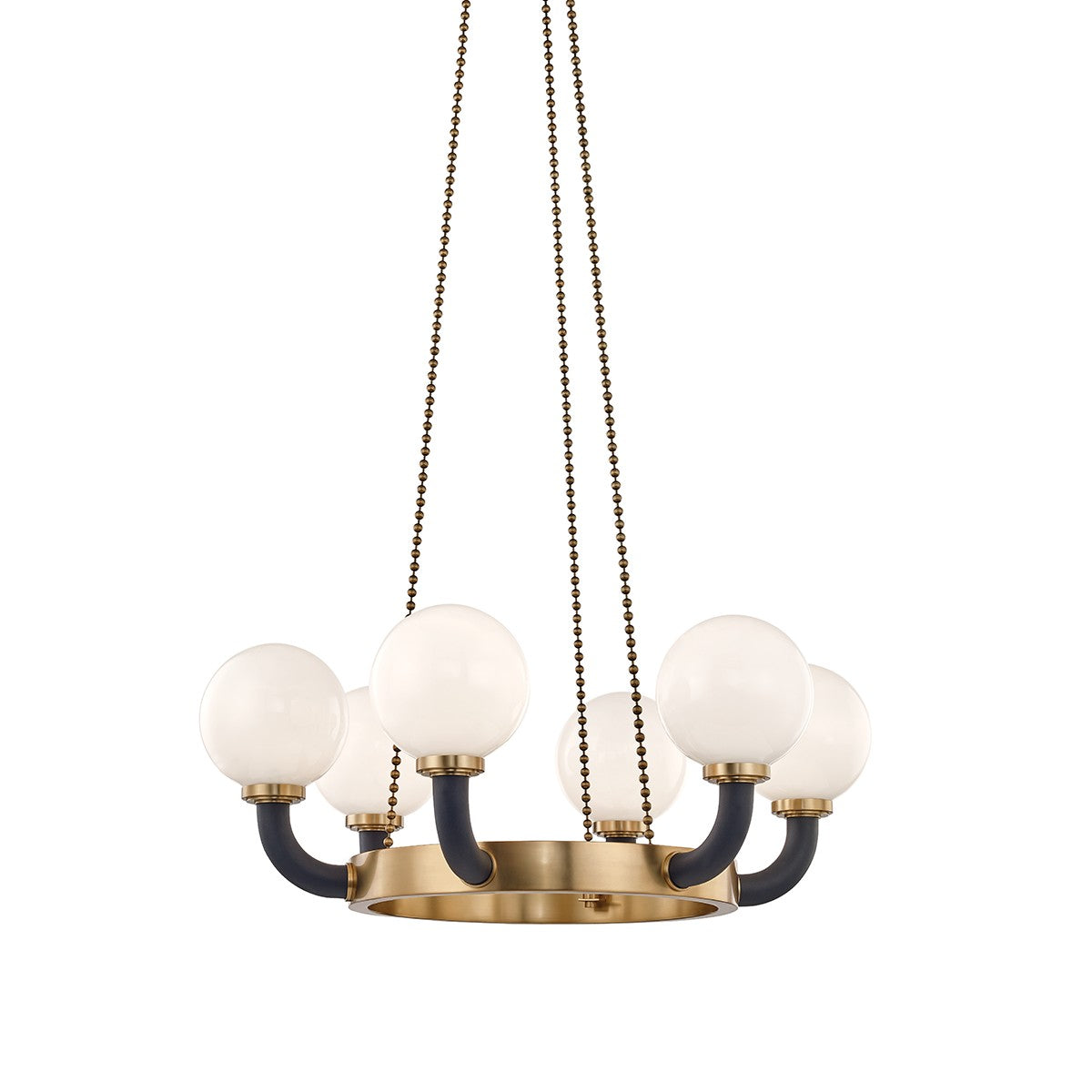 Hudson Valley - 3636-AGB/BK - Six Light Pendant - Werner - Aged Brass/Black