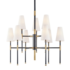 Hudson Valley - 3734-AOB - Nine Light Chandelier - Bowery - Aged Old Bronze