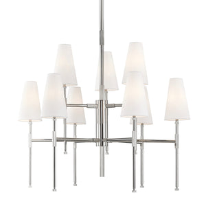 Hudson Valley - 3734-PN - Nine Light Chandelier - Bowery - Polished Nickel