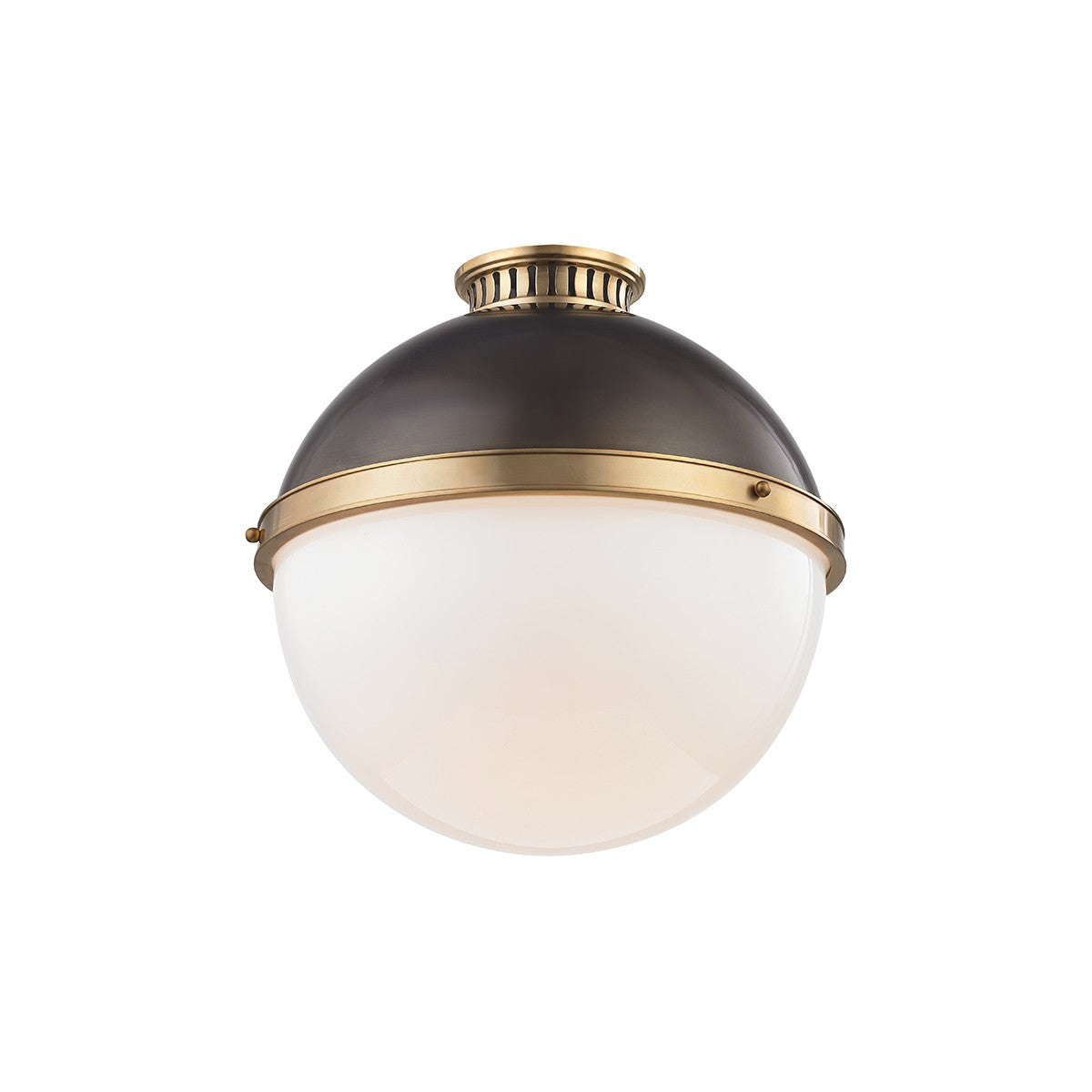 Hudson Valley - 4015-ADB - One Light Flush Mount - Latham - Aged/Antique Distressed Bronze