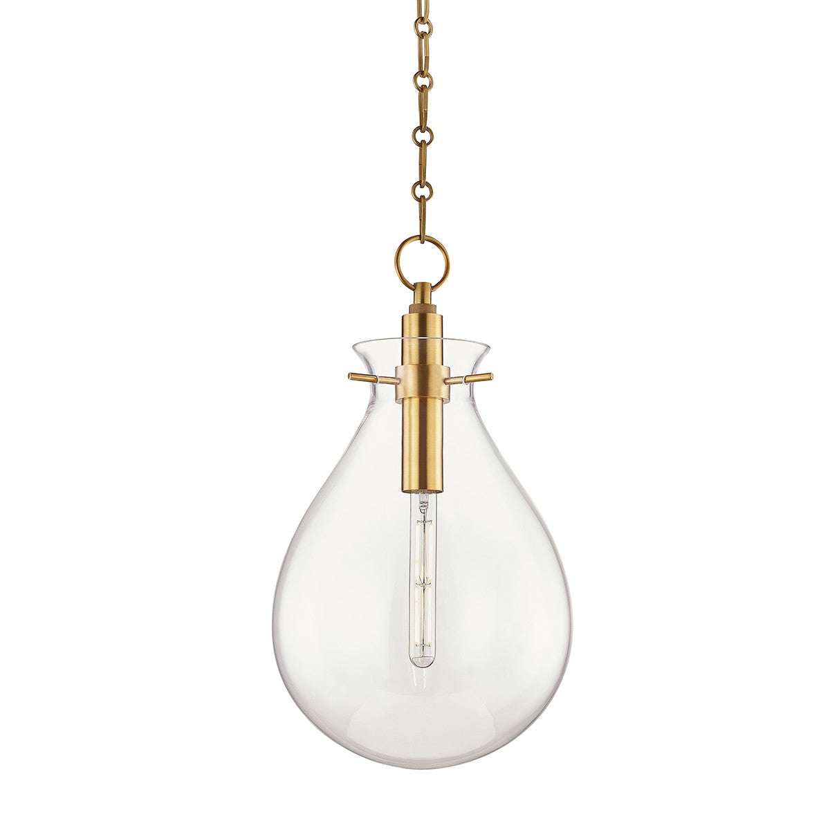 Hudson Valley - BKO102-AGB - LED Pendant - Ivy - Aged Brass