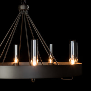 Hubbardton Forge - 105040-SKT-07-ZM0611 - Eight Light Chandelier - Banded - Dark Smoke