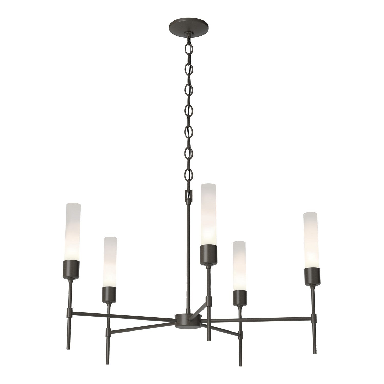 Hubbardton Forge - 105045-SKT-07-FD0611 - Vela 5 Arm Chandelier - Vela - Dark Smoke