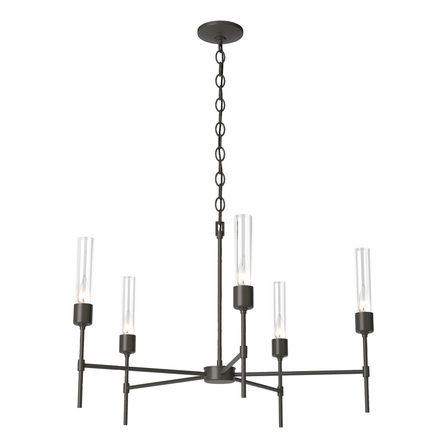 Hubbardton Forge - 105045-SKT-89-ZM0611 - Vela 5 Arm Chandelier - Vela - Ink