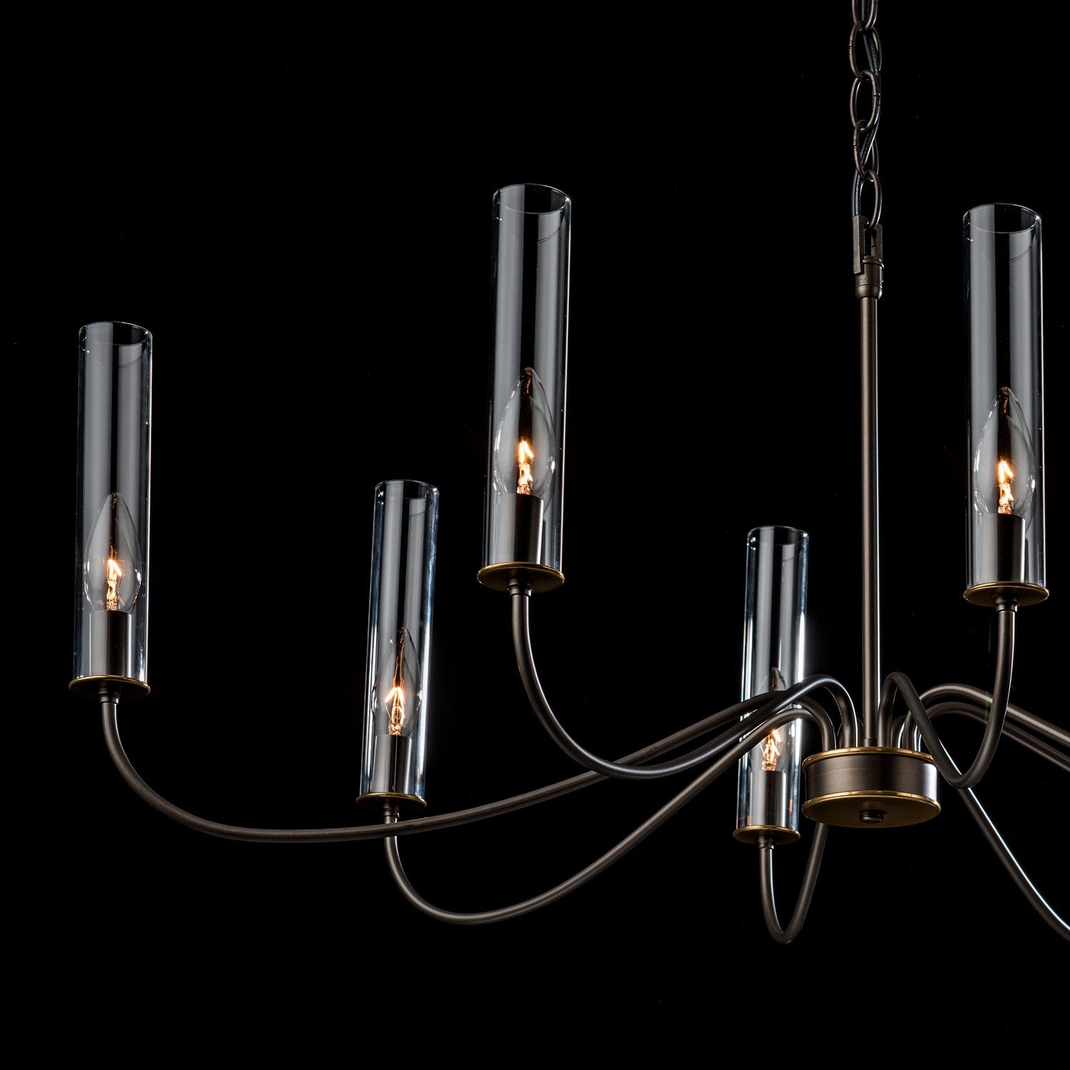 Hubbardton Forge - 105050-SKT-07-BR-ZM0611 - Eight Light Chandelier - Grace - Dark Smoke