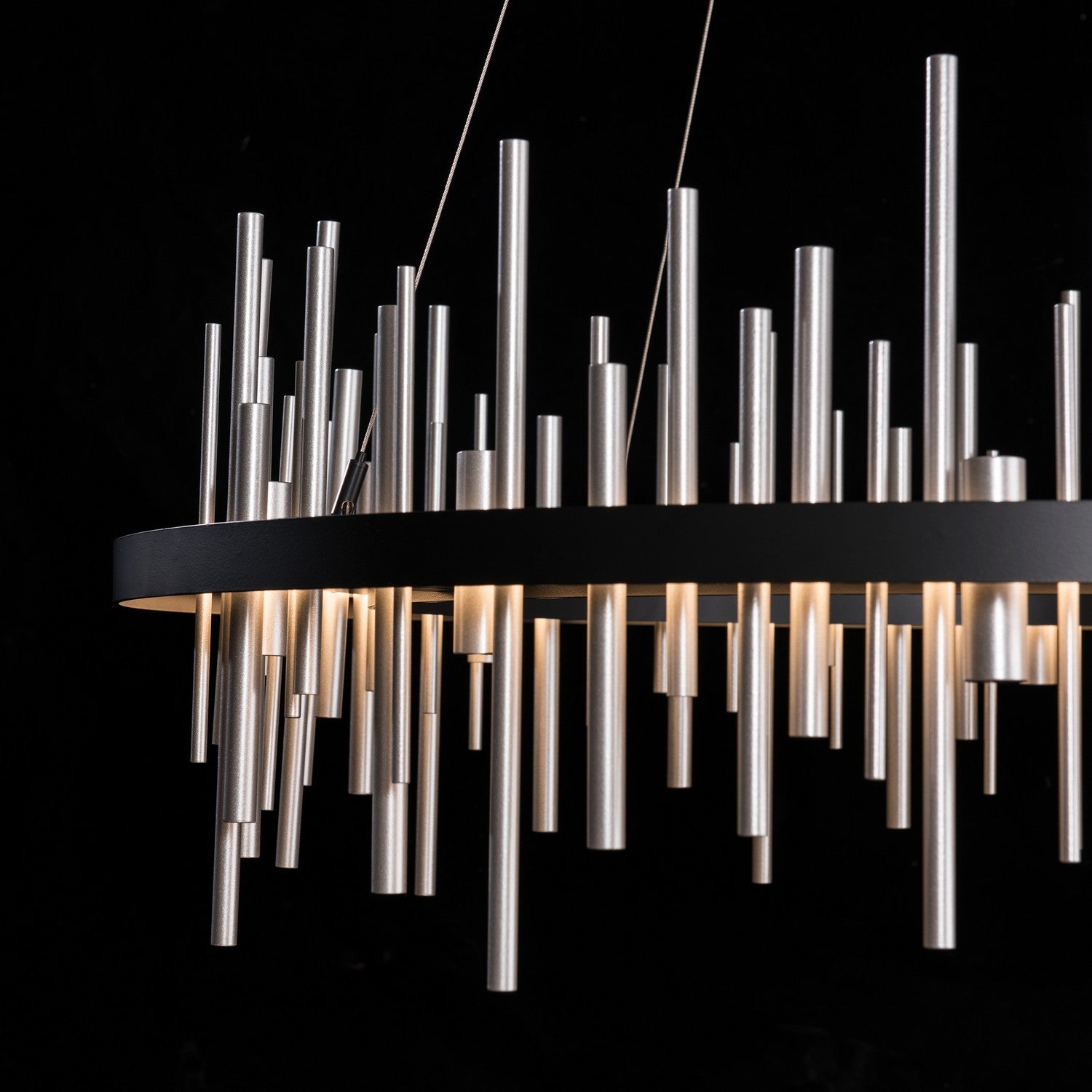 Hubbardton Forge - 139910-LED-STND-10-82 - Cityscape Circular LED Pendant - Cityscape - Black