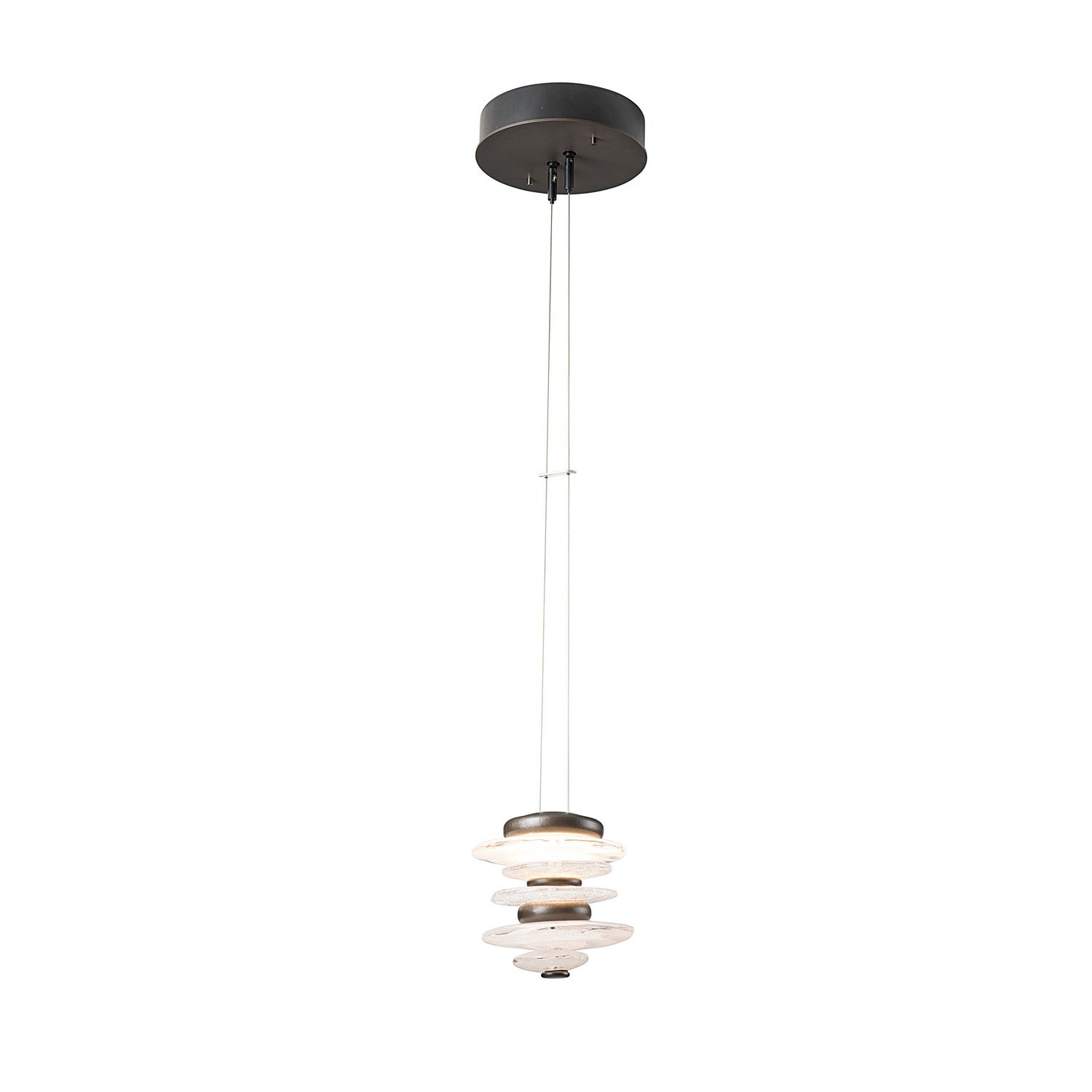 Hubbardton Forge - 139970-LED-STND-07 - Cairn Mini Pendant - Cairn - Dark Smoke