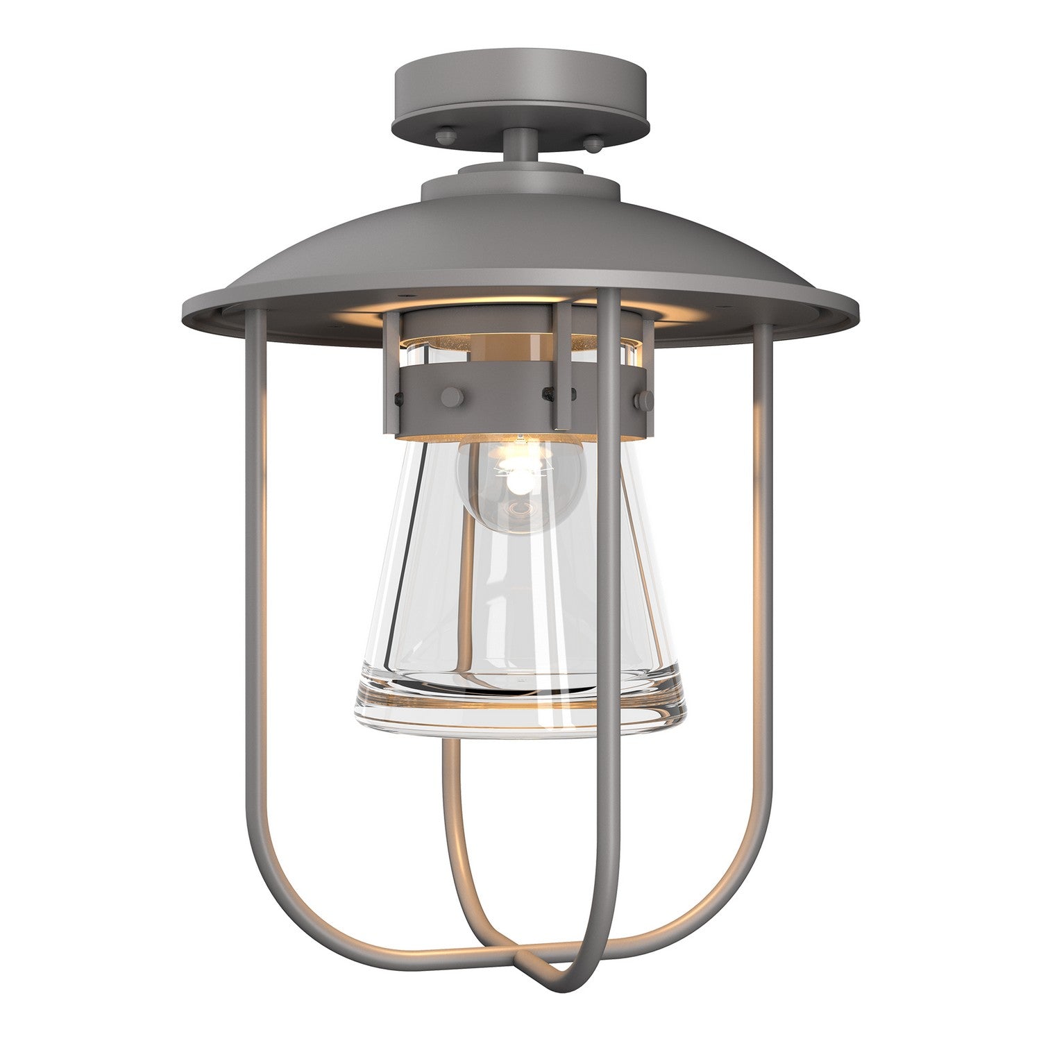 Hubbardton Forge - 356015-SKT-78-ZM0467 - One Light Outdoor Semi-Flush Mount - Erlenmeyer - Coastal Burnished Steel