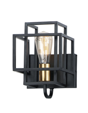 Maxim - 10241BKSBR - One Light Wall Sconce - Liner - Black / Satin Brass