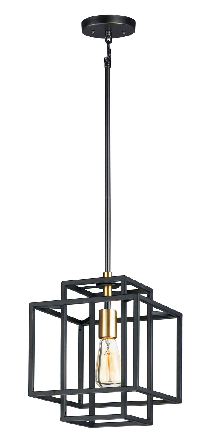 Maxim - 10246BKSBR - One Light Pendant - Liner - Black / Satin Brass