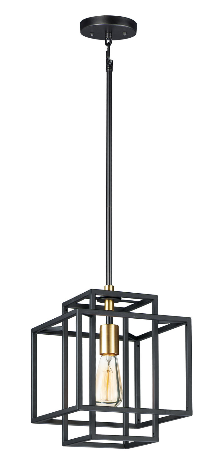 Maxim - 10246BKSBR - One Light Pendant - Liner - Black / Satin Brass