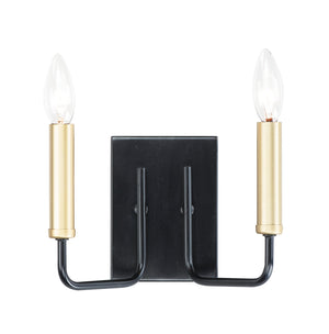 Maxim - 10252BKGLD - Two Light Wall Sconce - Sullivan - Black / Gold