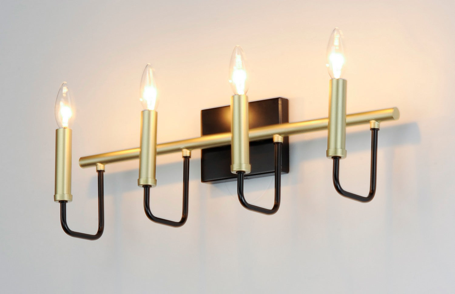 Maxim - 10254BKGLD - Four Light Wall Sconce - Sullivan - Black / Gold