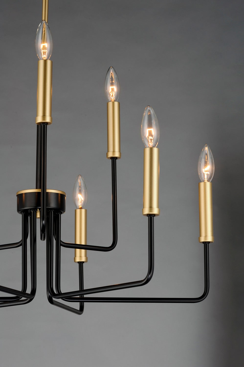 Maxim - 10257BKGLD - Nine Light Chandelier - Sullivan - Black / Gold