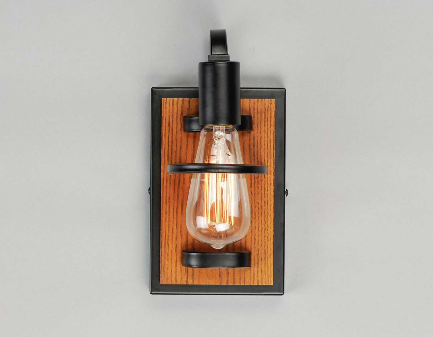 Maxim - 10301BKASB - One Light Wall Sconce - Black Forest - Black / Ashbury