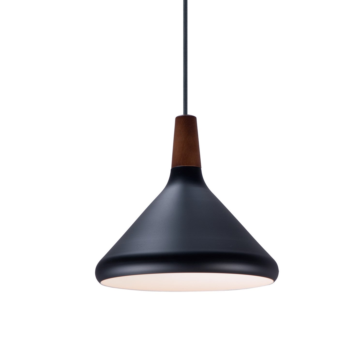 Maxim - 11350WNBK - One Light Pendant - Nordic - Walnut / Black